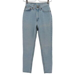 VTG Levis Juniors 3 512 Slim Fit Tapered Light Blue Wash Denim Jeans 1993 90s